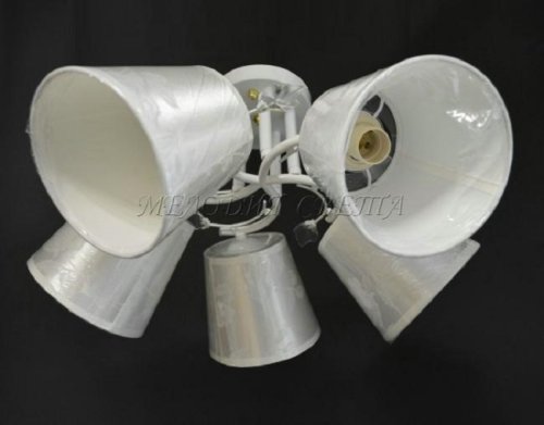 Люстра потолочная пятирожковая Мелодия Света Е27 220В Белая фото Люстра потолочная пятирожковая Мелодия Света Е27 220В Белая картинка